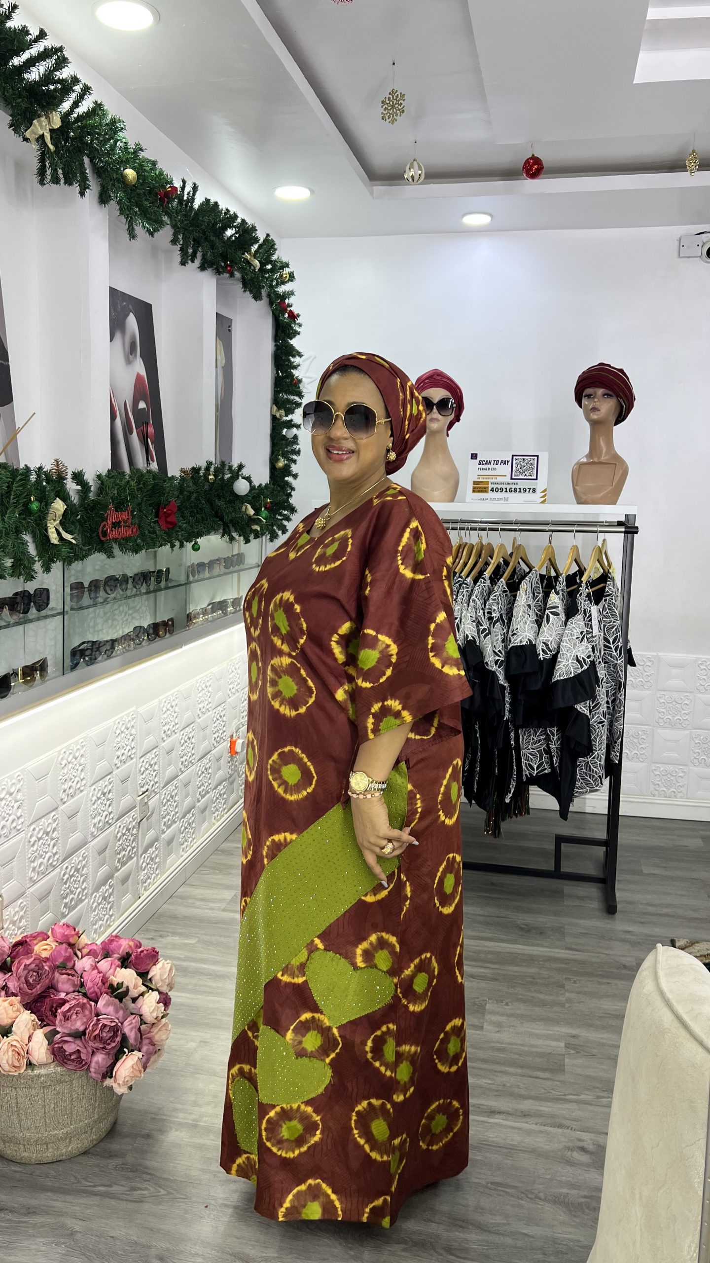 agbeke adire kaftan