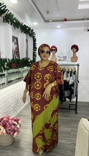 agbeke adire kaftan