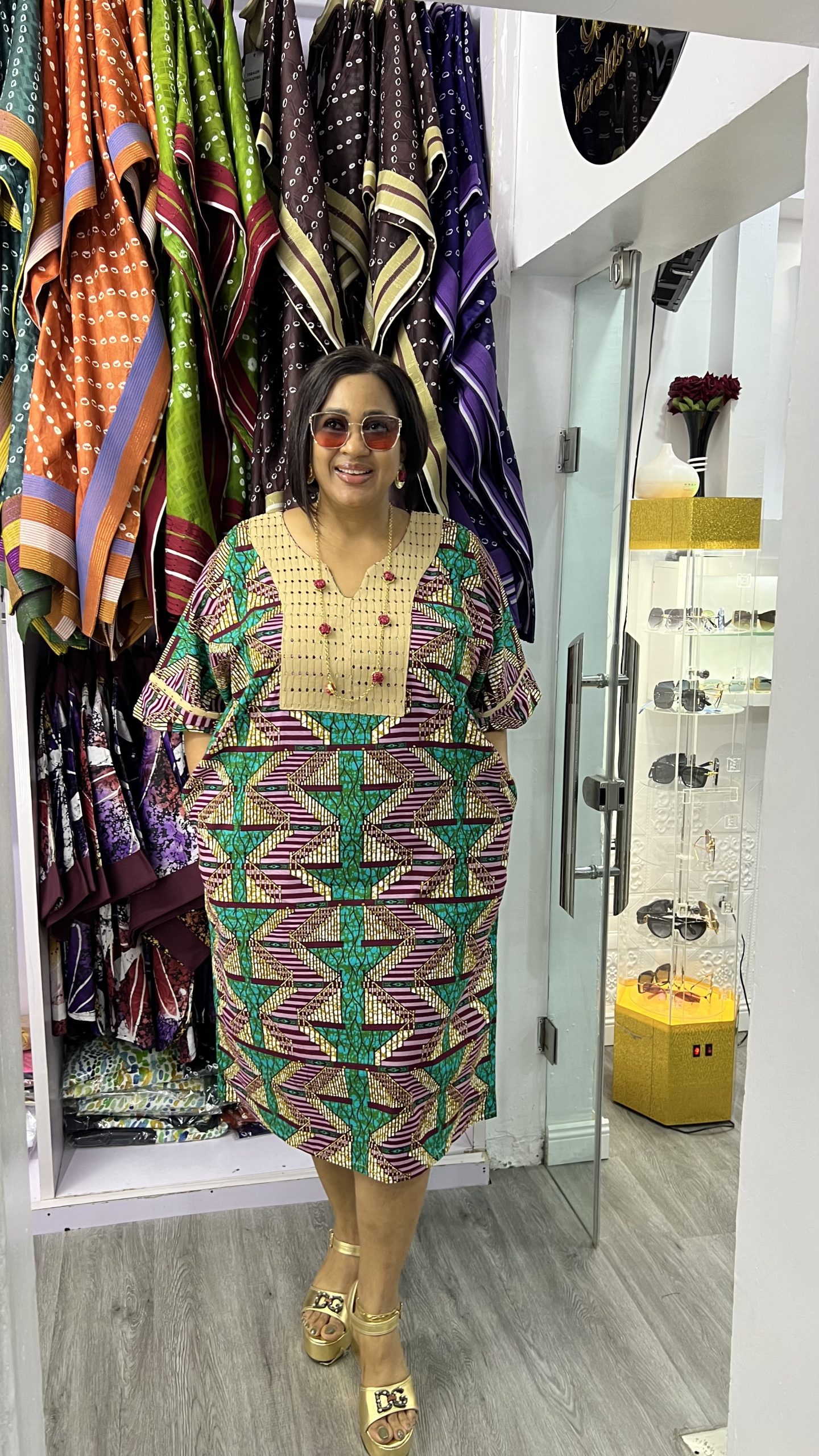 foluke ankara midi dress
